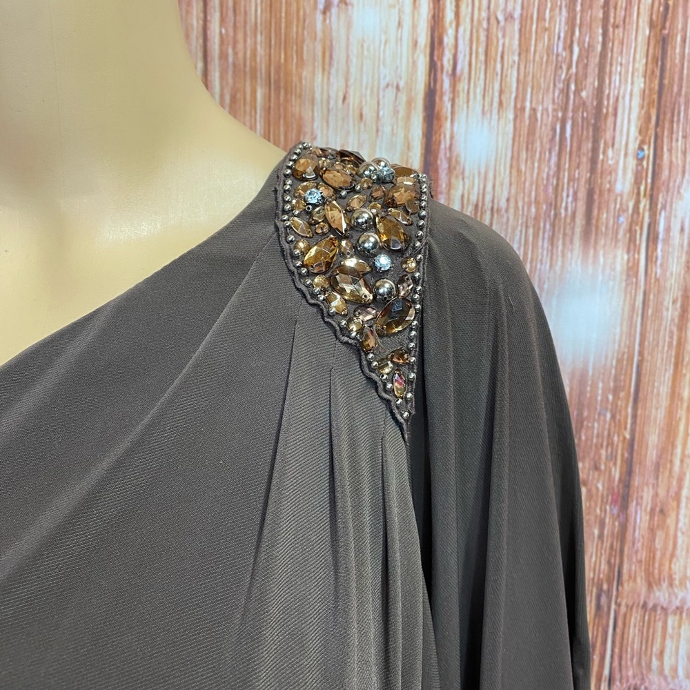 R&M Richards Beaded One Shoulder Dress - Picture 3 of 12
